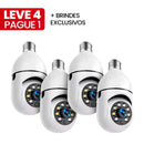 [LEVE 4 PAGUE 1] Câmera de Segurança 360° HD com Visão Noturna + BRINDES: Tranca Elétrica + Refletor LED